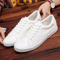 White Black Style Lace Up Men's Fashion Vulcanized Sneakers