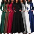 Elegant Maxi Long Pocket Dress For Women