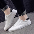 White Black Style Lace Up Men's Fashion Vulcanized Sneakers