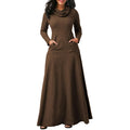 Elegant Maxi Long Pocket Dress For Women