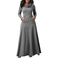 Elegant Maxi Long Pocket Dress For Women