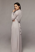 Bandage Lace Up Long Sleeve Cardigan Coat Loose Wide Leg Pants (3 pcs )