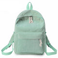 Soft Fabric Striped Corduroy Designer Teenage Girls School Backpack