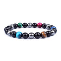 New Magnetic Hematite Bracelets Tiger Eye Stone Bead Couple Bracelets