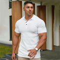 Knitted Short Sleeve Slim Fit Shirts