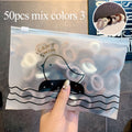 50 pcs/Set Colourful Elastic Ponytail Hair Bands Bobbles