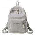 Soft Fabric Striped Corduroy Designer Teenage Girls School Backpack