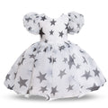 Girls Formal Shiny Bow Mesh Christmas Princess Dress