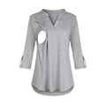 New Fashion Maternity Shirts Long Sleeve Blouse For Breastfeeding