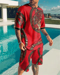 Summer Men's Fashion Tracksuit Set Beach Wear