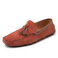 Breathable Comfortable Checkered Embossing Leather Loafers