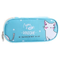 Classic Fashion Pencil Bag Canvas Contrast Colour Large Capacity Pencil Case Stationery Storage Bag Organizer for Student Gift