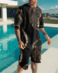 Summer Men's Fashion Tracksuit Set Beach Wear