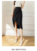 Vintage Hip Fashion High Waist Split One-Step Skirts