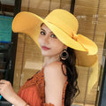 Classic Bowknot Summer Folding Straw Holiday Sun Hat