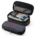 Classic Fashion Pencil Bag Canvas Contrast Colour Large Capacity Pencil Case Stationery Storage Bag Organizer for Student Gift