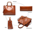 High-Quality Spanish Brand Trunk Leather Tote Shoulder Ladies Bag