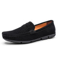 Breathable Comfortable Checkered Embossing Leather Loafers