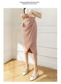 Vintage Hip Fashion High Waist Split One-Step Skirts