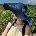 Classic Bowknot Summer Folding Straw Holiday Sun Hat