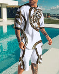 Summer Men's Fashion Tracksuit Set Beach Wear