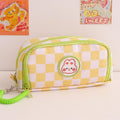 Classic Fashion Pencil Bag Canvas Contrast Colour Large Capacity Pencil Case Stationery Storage Bag Organizer for Student Gift