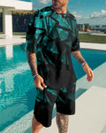 Summer Men's Fashion Tracksuit Set Beach Wear
