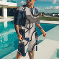 Summer Men's Fashion Tracksuit Set Beach Wear