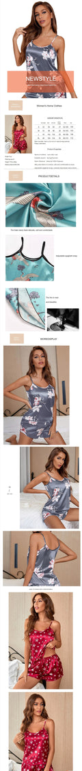 Ladies Sexy Pyjamas Sets Sleeveless Summer Nightwear