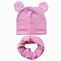 100% Cotton Lovely Cap Beanies High- Quality Kids Hat Scarf Set