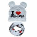 100% Cotton Lovely Cap Beanies High- Quality Kids Hat Scarf Set