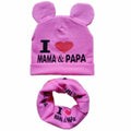 100% Cotton Lovely Cap Beanies High- Quality Kids Hat Scarf Set