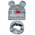 100% Cotton Lovely Cap Beanies High- Quality Kids Hat Scarf Set