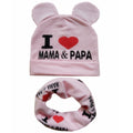100% Cotton Lovely Cap Beanies High- Quality Kids Hat Scarf Set