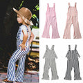 Toddler Stripe Romper Bell-Bottom Pants
