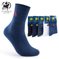 High-Quality Fashion 5 Pairs Brand PIER POLO Casual Cotton Socks Business Embroidery Men's Socks