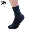 High-Quality Fashion 5 Pairs Brand PIER POLO Casual Cotton Socks Business Embroidery Men's Socks