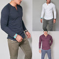 Men’s Fashion stylish Slim Fit Long Sleeve V-Neck T-Shirts