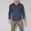 Men’s Fashion stylish Slim Fit Long Sleeve V-Neck T-Shirts