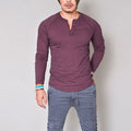 Men’s Fashion stylish Slim Fit Long Sleeve V-Neck T-Shirts