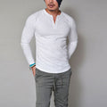 Men’s Fashion stylish Slim Fit Long Sleeve V-Neck T-Shirts