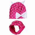 100% Cotton Lovely Cap Beanies High- Quality Kids Hat Scarf Set
