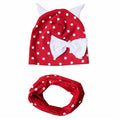 100% Cotton Lovely Cap Beanies High- Quality Kids Hat Scarf Set