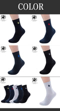 High-Quality Fashion 5 Pairs Brand PIER POLO Casual Cotton Socks Business Embroidery Men's Socks