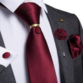 Luxury Men's Ties Silk Jacquard Woven Men Necktie Ring Brooch Cufflinks Hanky Set