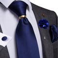 Luxury Men's Ties Silk Jacquard Woven Men Necktie Ring Brooch Cufflinks Hanky Set