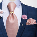 Luxury Men's Ties Silk Jacquard Woven Men Necktie Ring Brooch Cufflinks Hanky Set