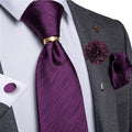 Luxury Men's Ties Silk Jacquard Woven Men Necktie Ring Brooch Cufflinks Hanky Set