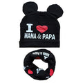 100% Cotton Lovely Cap Beanies High- Quality Kids Hat Scarf Set