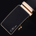 Brand Genuine men's Leather Fashion Automatic Buckle Belts